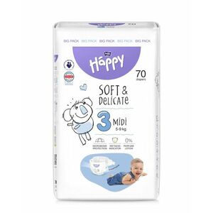 Bella Baby Happy Soft&Delicate 3 Midi 5–9 kg dětské pleny 70 ks obraz