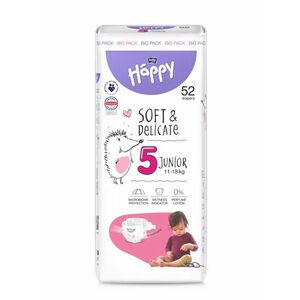 Bella Baby Happy Soft&Delicate 5 Junior 11–18 kg dětské pleny 52 ks obraz