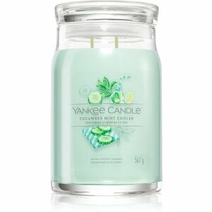 Yankee Candle Cucumber Mint Cooler vonná svíčka Signature 567 g obraz