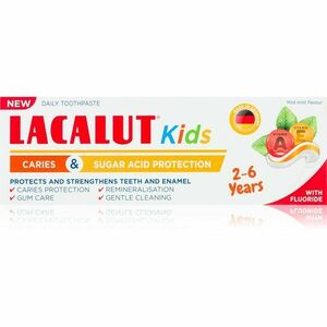 Lacalut Kids Caries and Sugar Acid Protection dětská zubní pasta 2-6y 55 ml obraz
