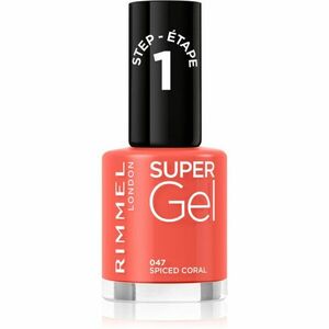 Rimmel Super Gel gelový lak na nehty bez užití UV/LED lampy odstín 047 Spiced Coral 12 ml obraz
