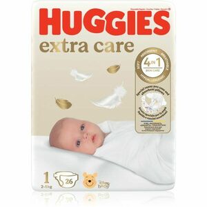 Huggies Extra Care Size 1 jednorázové pleny 2-5 kg 26 ks obraz