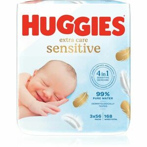 Huggies Extra Care Triplo vlhčené ubrousky pro děti 3x56 ks obraz