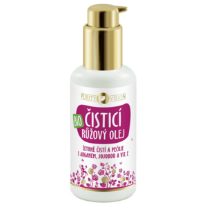 Purity Vision Bio Růžový čisticí olej s arganem, jojobou a vitamínem E 100 ml obraz