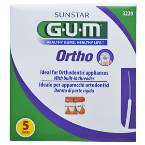 GUM Ortho Floss zubní nit pro čištění rovnátek, 5 ks obraz