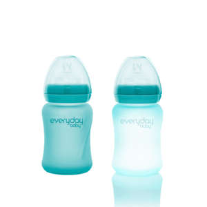 Everyday Baby skleněná láhev s termo senzorem 150 ml, Turquoise obraz