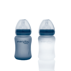 Everyday Baby skleněná láhev s termo senzorem 150 ml, Blueberry obraz