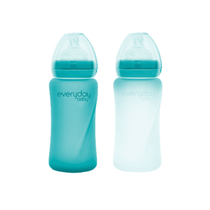 Everyday Baby skleněná láhev s termo senzorem 240 ml, Turquoise obraz