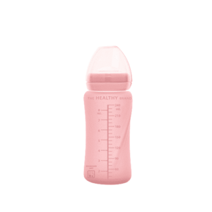Everyday Baby skleněná láhev s brčkem 240 ml, Rose Pink obraz