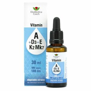 EKOMEDICA Vitamín A + D3 + E + K2 Mk7 kapky 30 ml obraz