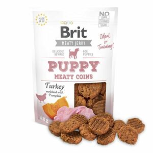 BRIT Jerky Puppy Turkey Meaty Coins pamlsky pro štěňata 80 g obraz