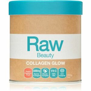 Amazonia Raw Beauty Collagen Glow prášek na přípravu nápoje s kolagenem příchuť Peach & Passion Fruit 200 g obraz
