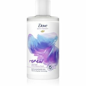 Dove Bath Therapy Renew sprchový a koupelový gel Wild Violet & Pink Hibiscus 400 ml obraz