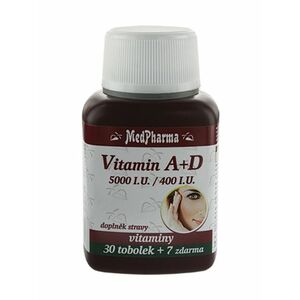 Medpharma Vitamín A+D 5000 I.U./400 I.U. 37 tobolek obraz