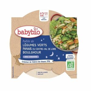 Babybio Zelená zelenina, pastinák a boulghour 230 g obraz