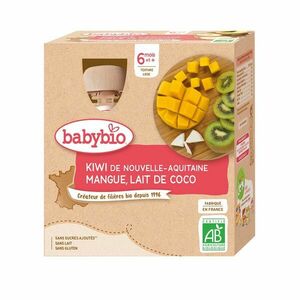 Babybio Kiwi, mango a kokosové mléko 4x90 g obraz