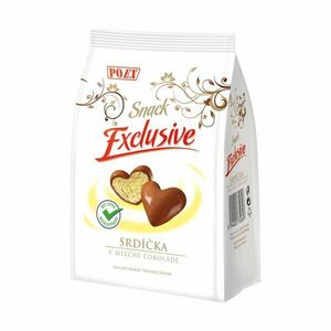 POEX Snack Exclusive Srdíčka v mléčné čokoládě 90 g obraz