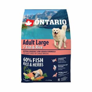 Ontario Adult Large Fish&Rice granule 2, 25 kg obraz