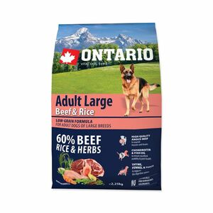 Ontario Adult Large Beef&Rice granule 2, 25 kg obraz