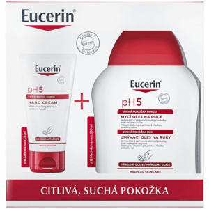 Eucerin pH5 suchá/citlivá pokožka Vánoce 2023 - krém na ruce + mycí olej obraz