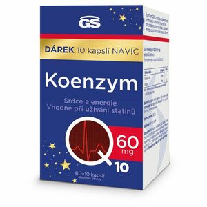 GS Koenzym Q10 60 mg 60 + 10 kapslí NAVÍC obraz