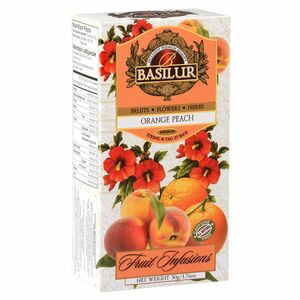 BASILUR Fruit orange peach ovocný čaj 25 nálevových sáčků obraz