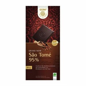 GEPA Hořká čokoláda s 95 % kakaa Sao Tomé BIO 80 g obraz