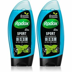 Radox Sport Mint & Sea Salt osvěžující sprchový gel (výhodné balení) obraz
