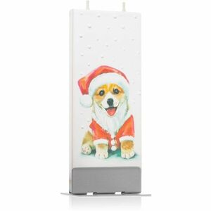 Flatyz Holiday Santa Claus Dog dekorativní svíčka 6x15 cm obraz
