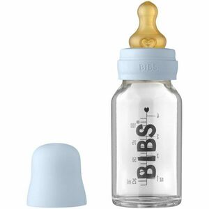 BIBS Baby Glass Bottle 110 ml kojenecká láhev Baby Blue 110 ml obraz