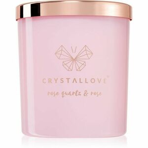 Crystallove Crystalized Scented Candle Rose Quartz & Rose vonná svíčka 220 g obraz