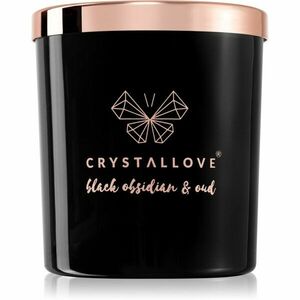 Crystallove Crystalized Scented Candle Black Obsidian & Oud vonná svíčka 220 g obraz