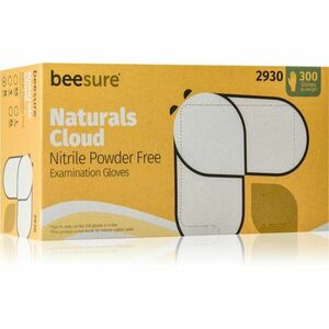 BeeSure Naturals Cloud White nitrilové nepudrované rukavice velikost S 2x150 ks obraz