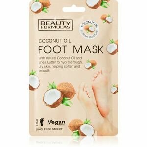 Beauty Formulas Coconut Oil hydratační a vyživující maska na nohy 1 ks obraz