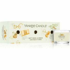 Yankee Candle Soft Wool & Amber dárková sada 3x37 g obraz