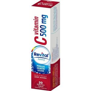 Revital Vitamin C 500 mg lesní jahoda 20 šumivých tablet obraz