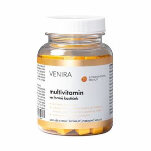 Venira Multivitamin ve formě kostiček pomeranč 90 tablet obraz