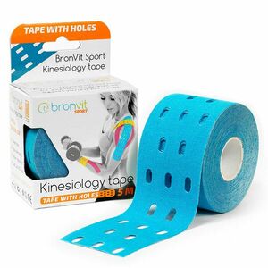 BronVit Sport Kinesio Tape děrovaný 5 cm x 5 m tejpovací páska modrá obraz