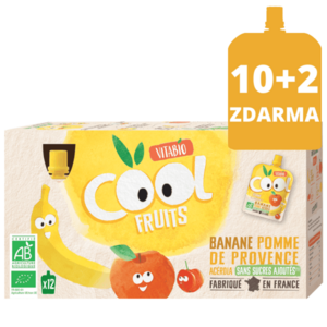 Vitabio Ovocné BIO kapsičky Cool Fruits jablko, banán a acerola 12 x 90 g obraz