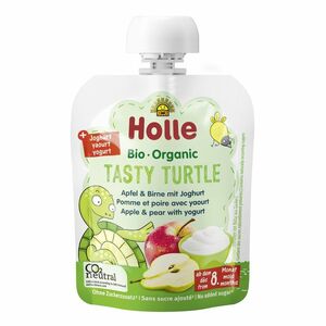 Holle Tasty Turtle - bio dětské ovocné pyré s jogurtem 85 g obraz