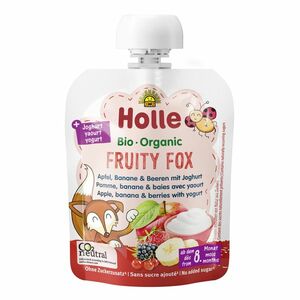 Holle Fruity Fox - bio dětské ovocné pyré s jogurtem 85 g obraz