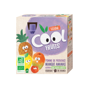 Vitabio Ovocné BIO kapsičky Cool Fruits jablko, mango, ananas a acerola 4 x 90 g obraz