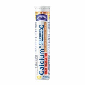 Biotter Calcium Forte s vitaminem C pomeranč 20 šumivých tablet obraz