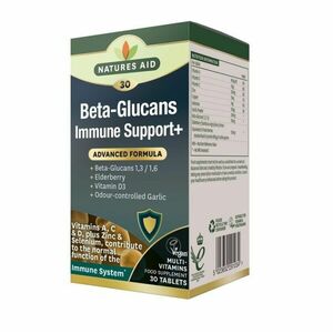 Natures Aid Beta Glukany s antioxidanty na imunitu 30 tablet obraz