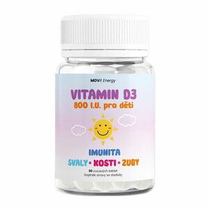 MOVit Energy Vitamin D3 800 I.U. pro děti 90 cucavých tablet obraz