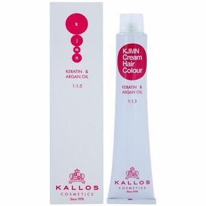 Kallos KJMN Cream Hair Colour Keratin & Argan Oil barva na vlasy s keratinem a arganovým olejem odstín 11.1 Very Light Ash Blond Extra 100 ml obraz