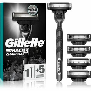 Gillette Mach3 Charcoal holicí strojek + náhradní hlavice 5 ks obraz