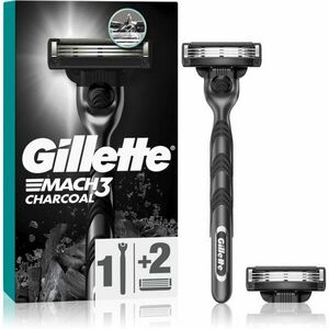 Gillette Mach3 Charcoal holicí strojek + náhradní břity 2 ks obraz