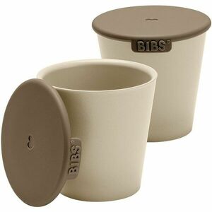 BIBS Cup Set hrnek s víčkem Vanilla 2 ks obraz