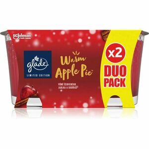 GLADE Warm Apple Pie vonná svíčka duo vůně Apple, Cinnamon, Baked Crisp 2x129 g obraz